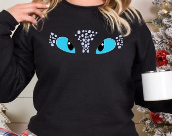 Toothless And Light Fury Sweatshirt, Toothless Dragon Sweatshirt, How To Train Yor Dragon Hoodie, Universal Dragon Matching Crewneck 624489