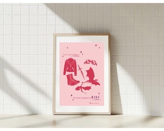 オニキス ストームライディング ドラゴンズ ポスター フォース ウィングとファンタジー ブック愛好家向け