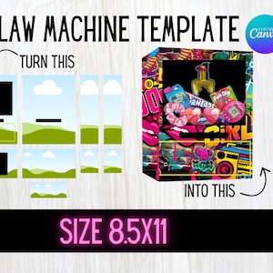 DIY Party Klaue Maschinenvorlage | Druckbares Spiel, bearbeitbare Leinwand (Digitaler Download)