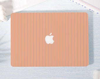 Custom Orange Style Stripes Pattern MacBook Case: Personalized Laptop Shell
