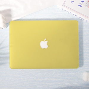Custom Simple Yellow MacBook Case,Personalized Laptop Shell,Custom Monogram-Matte Finish MacBook Case,Personalized MacBook Pro/Air Case