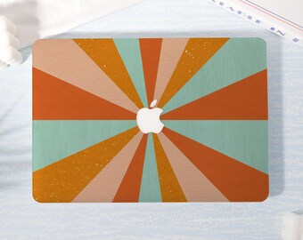 Custom Green Orange Ray MacBook Case: Personalized Laptop Shell, Matte Finish