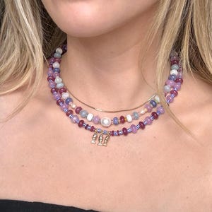 Mittelmeer Fisch Charme handgemachte Edelstein Halskette | 14K Gold Fill Verschluss | Einzelstück | Sommer Halskette