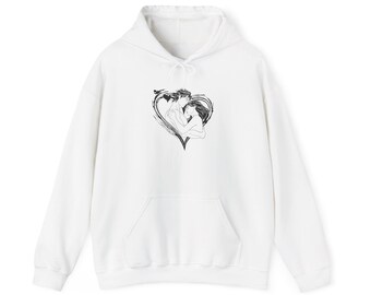 Romantic Love Hoodie, Unisex Heavy Blend™ Hooded Sweatshirt, Cozy Style for Couples, Valentine's Day Gift, Anniversary Sweatshirt, Cute