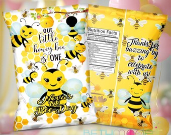 Personalized Chip Bag - Sweet As Can Be - 1st Birthday