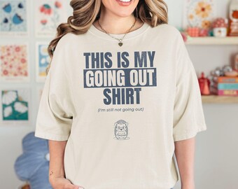 Comfort Colors Book Lover Shirt, introvert t-shirt funny, bibliophile gift idea, sarcastic book tee, hedgehog reading shirt, book lover gift
