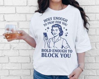 Retro Christian Girl Shirt, Sassy Faith Graphic Tee, Comfort Colors Christian T-Shirt, Funny Religious Gift for Women, Cute Jesus Lover Top