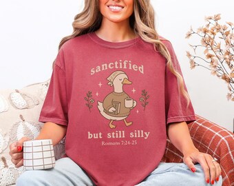Comfort Colors Vintage Goose Shirt, Christian T-Shirt, Christianity Gift, Silly Goose Shirt, Bible Humor Tee, Faith Based, Goose TShirt Meme