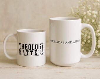Christian Theology Coffee Mug, Reformed Christian Gift, Minimalist Faith Mug, Pastor Appreciation Gift, Seminary Student Coffee Cup