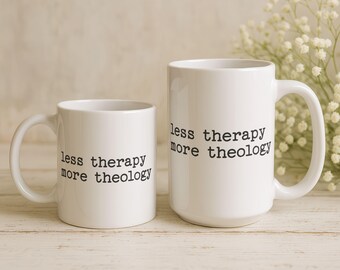 Christian Theology Coffee Mug, Reformed Christian Gift, Minimalist Faith Mug, Pastor Appreciation Gift, Bible Study Coffee Cup