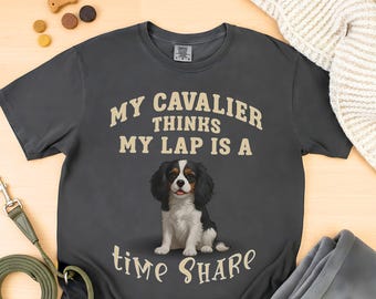 Camisa Cavalier King Charles con colores cómodos, camiseta tricolor para mamá, divertida, regalo para amantes de los Cavaliers y dueños de mascotas.