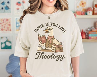 Comfort Colors Vintage Christian Goose Shirt, Funny Faith Shirt, Silly Goose Shirt, Christianity Gifts, Goose TShirt Meme, Bible Humor Tee