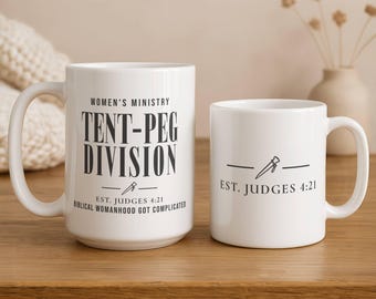 Reformed Theology Coffee Cup, Womens Ministry Gift, Judges 4:21 Christian Gift, Bible Study Gift, Deborah Jael Gift, Church Group Gift