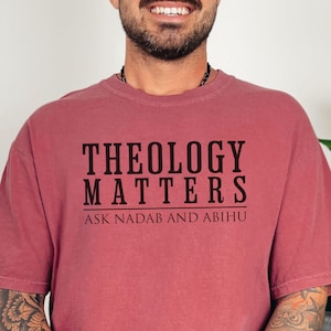Maglietta cristiana Comfort Colors Theology Matters, regalo riformato per lui o per lei, maglietta teologica, abbigliamento cristiano, regalo per credenti