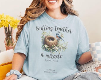Custom Pregnancy Announcement Shirt, Gift for Expecting Moms, Baby Shower, Christian Maternity Tee, Scripture T-Shirt, Expectant Mother