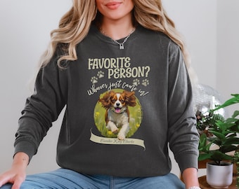 Comfort Colors Cavalier King Charles Long Sleeve Tee, Cavalier Mama Gift, Dog Mom Tee, Spaniel Lover Gift, Cavalier Dog Mom Shirt, Pet Owner