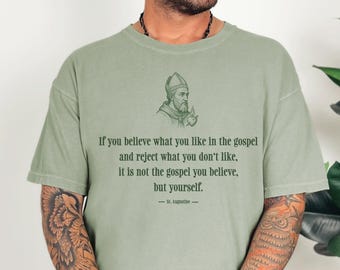 Augustine Quote Shirt, Reformed Theology Tee, Christian Gift for Pastor, Bible Study Gift, Comfort Colors 1717