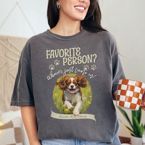 Comfort Colors Cavalier King Charles T Shirt, Cavalier Mama Gift, Dog Mom Tee, Spaniel Lover Shirt, Cavalier Dog Mom Shirt, Pet Owner Gift
