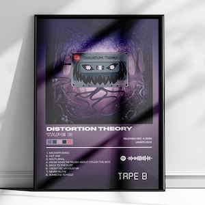 Tape B - Distortion Theory (Album Poster) Electronic Dance Music DJ, Dubstep, Wall Art