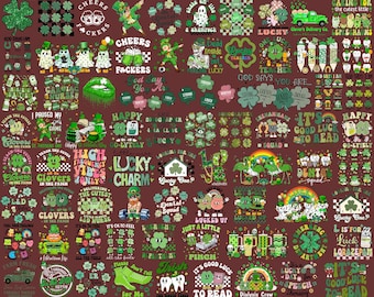 200 St Patrick Day PNG Bundle, Retro St Patrick Png sublimation, Happy Patrick's Day, Shamrock png, St pattys day, irish day png, lucky png