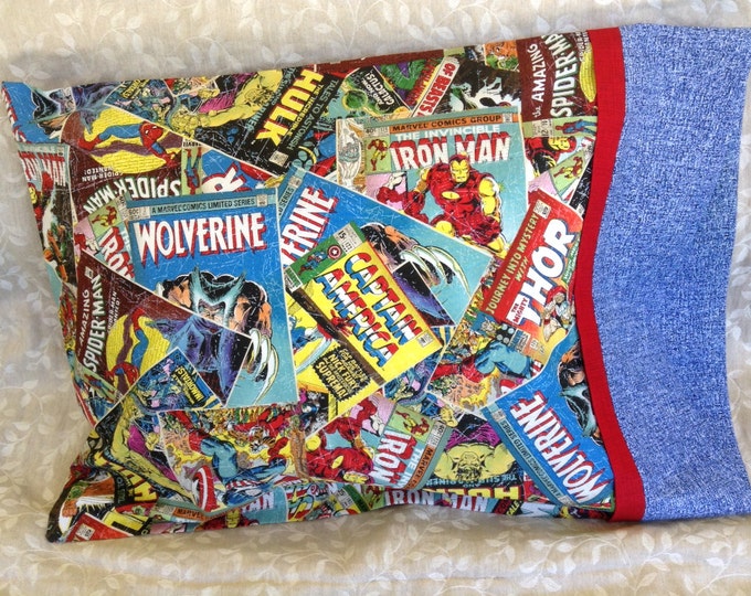 Marvel Comics Superhero Travel Pillowcase Etsy