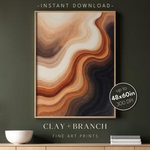 Wall Art for Living Room Art Boho Large Printable Abstract Wall Painting Earthy Color Modern Art Downloadable Art for New Modern Home Decor