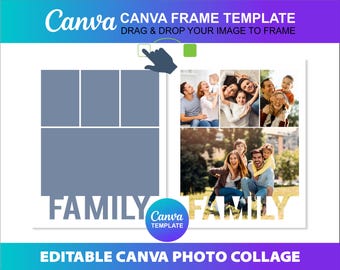 Canva Family Photo Collage Template: Editable Storyboard (Digital File)