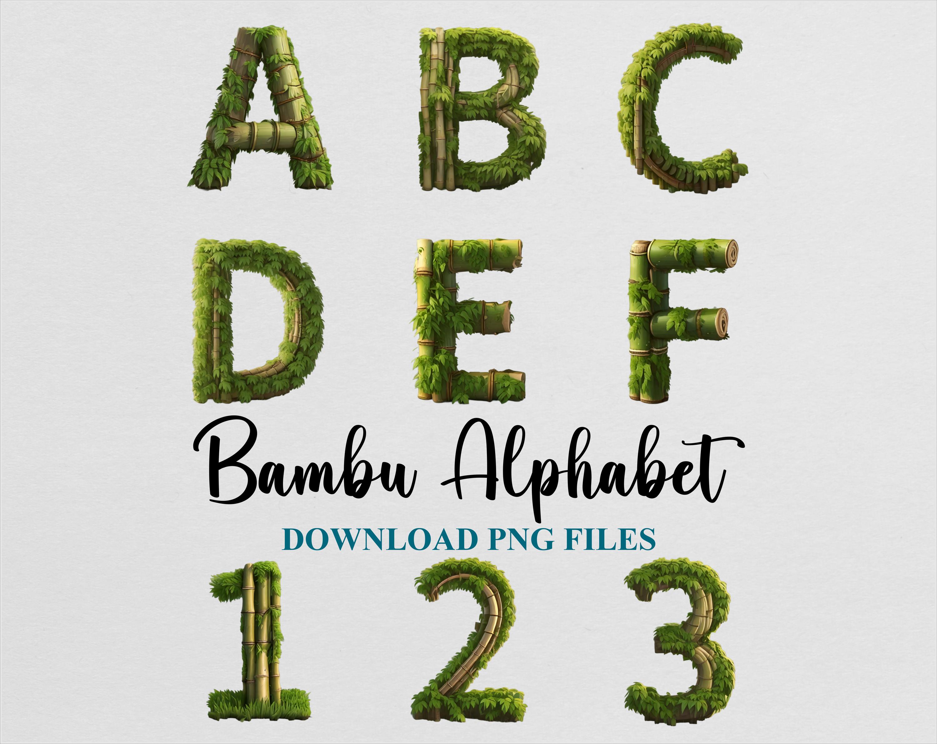 Bambus schriftart - Etsy.de