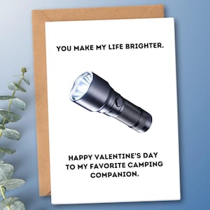 Carte de Saint-Valentin de camping imprimable Carte de Saint-Valentin pour mari Carte de jeu de mots de camping pour petit ami petite amie Carte numérique Téléchargement immédiat