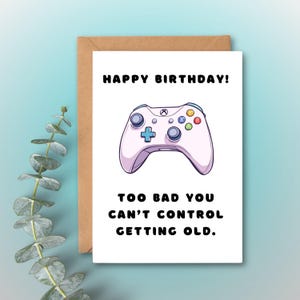 Carte d'anniversaire Gamer Carte d'anniversaire imprimable Jeu vidéo Carte d'anniversaire pour lui Carte d'anniversaire Xbox Anniversaire petit ami Téléchargement numérique instantané
