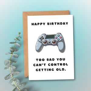 Video Game Birthday Card for Him Playstation Birthday Printable Gamer Birthday Card Husband Card Boyfriend Birthday Digital Download Instant