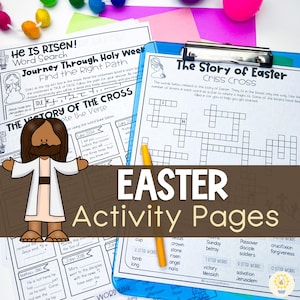 Easter Resurrection Story Printable Activity Pack - Christian Easter - Holy Week Fun - Jesus is Alive