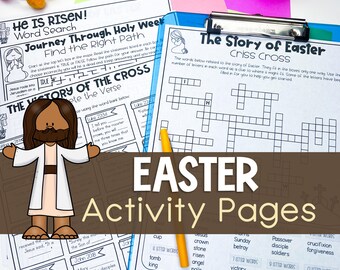 Easter Resurrection Story Printable Activity Pack - Christian Easter - Holy Week Fun - Jesus is Alive