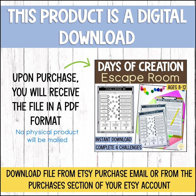 Easter Resurrection Story Escape Room - Printable Bible Lessons - Holy ...