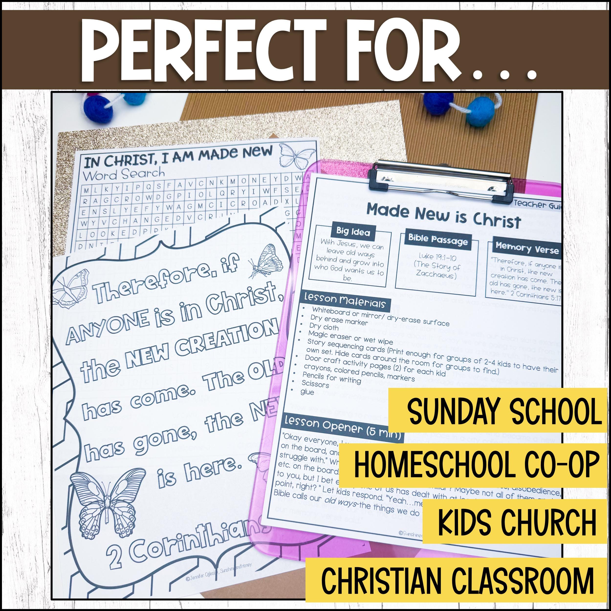 New Year’s Bible Craft & Sunday School Lesson for Kids | Zacchaeus ...