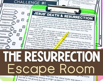 Easter Resurrection Story Escape Room - Printable Bible Lessons - Holy Week Fun - Jesus is Alive