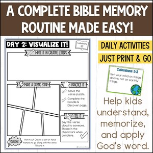 Colossians 3:2 Kids Scripture Bible Activity Pack - Children's Bible ...