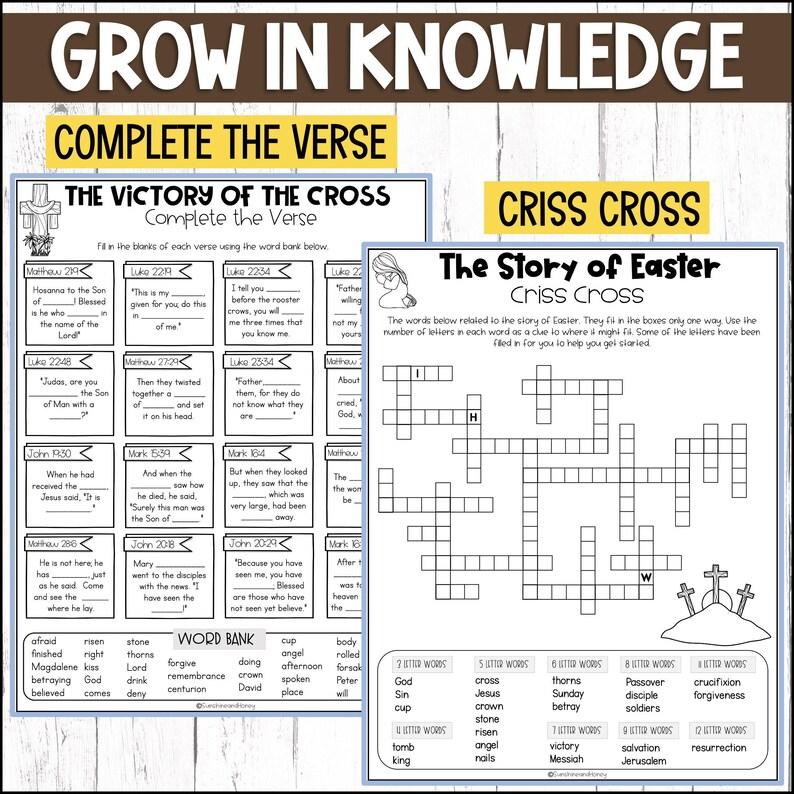 Easter Resurrection Story Printable Activity Pack - Christian Easter ...