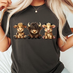 Highland Cow Shirt Cute Western Crewneck Sweatshirt Cow Gifts Cozy Highland Cow Crewneck