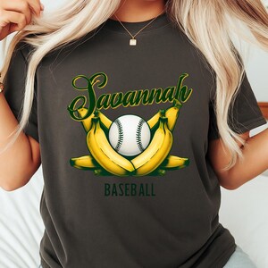 Retro Savannah Baseball T-Shirt Unisex Vintage Soft Tee Comfort Colors Summer Sports Top Fan Gift