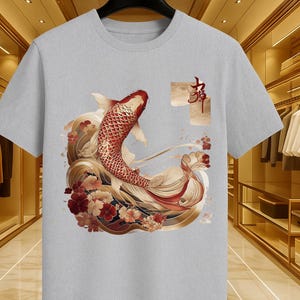 Vintage Japanese Koi Fish Hoodie – Cozy Nautical Animal Art Nouveau Pond Top Unisex Spring Shirt Tokyo Style