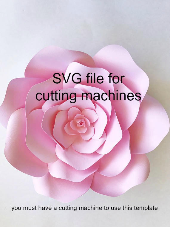 Download Diy Paper Flower Template Svg File For Cutting Paper Flowers Etsy