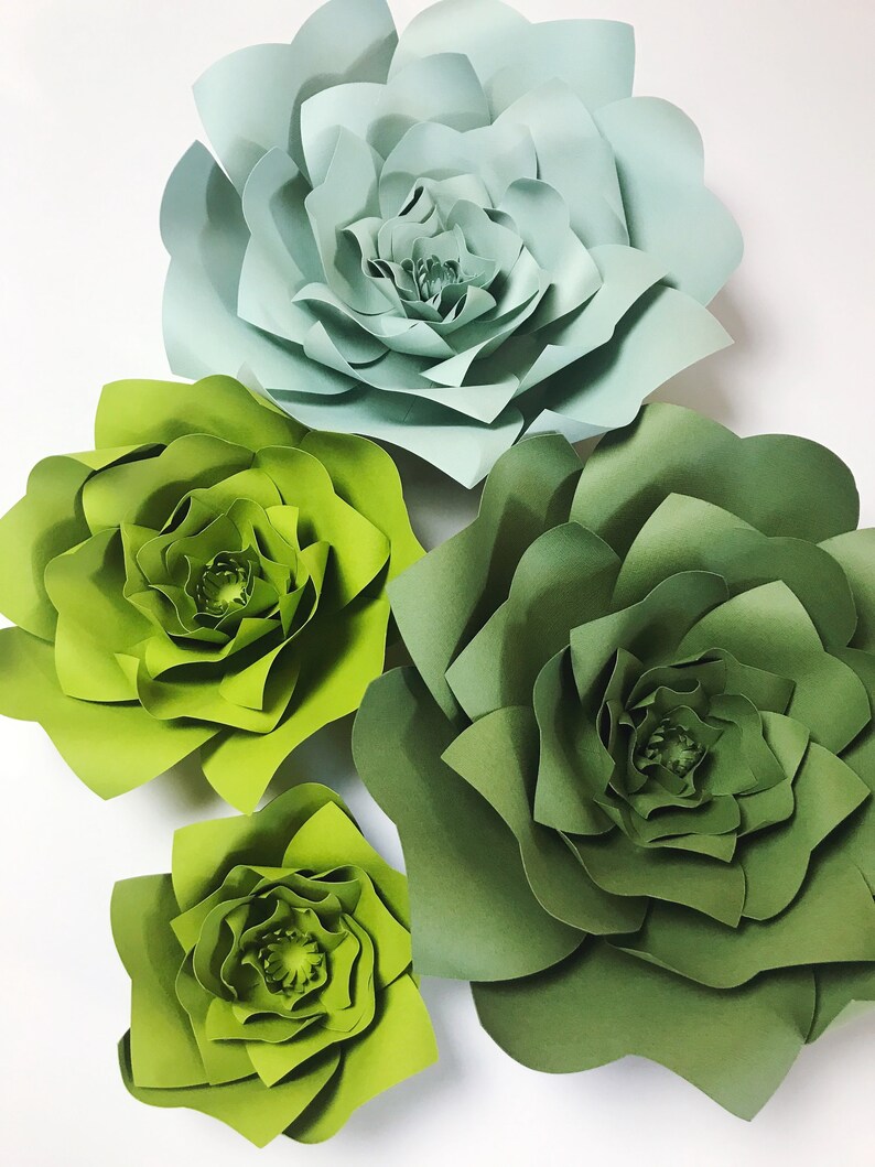 Paper Flower Succulent Paper Flower Backdrop Paper Flower Etsy