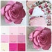 Paper Flower Kit, Do It Yourself paper flower kits, paper flower template kits, large paper flowers, paper flowers for nursery decor