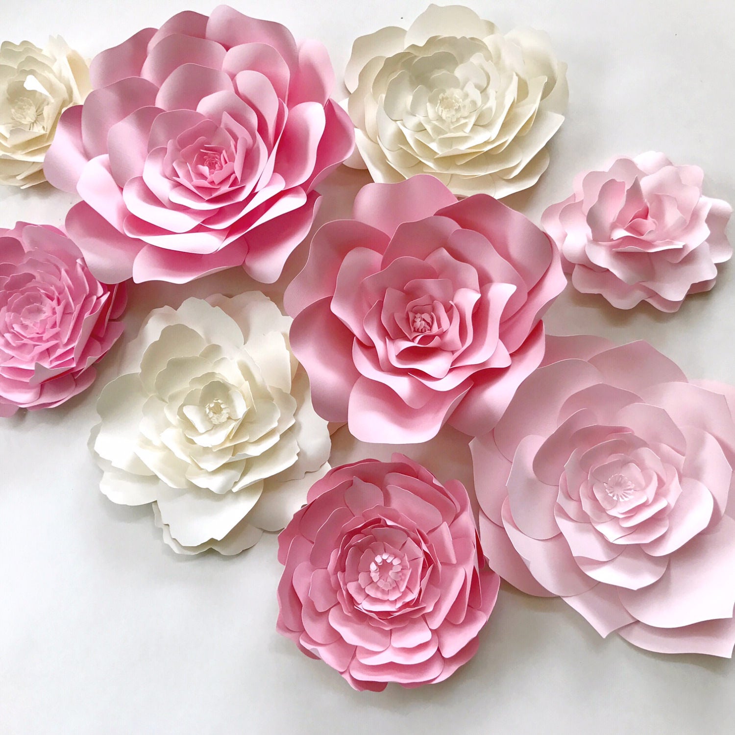 Pink Paper Flower Wall Decor large paper flower backdrop Etsy