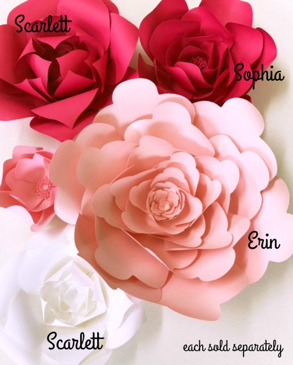 diy paper flower instructions paper flowers how to templates etsy paper flower instruction