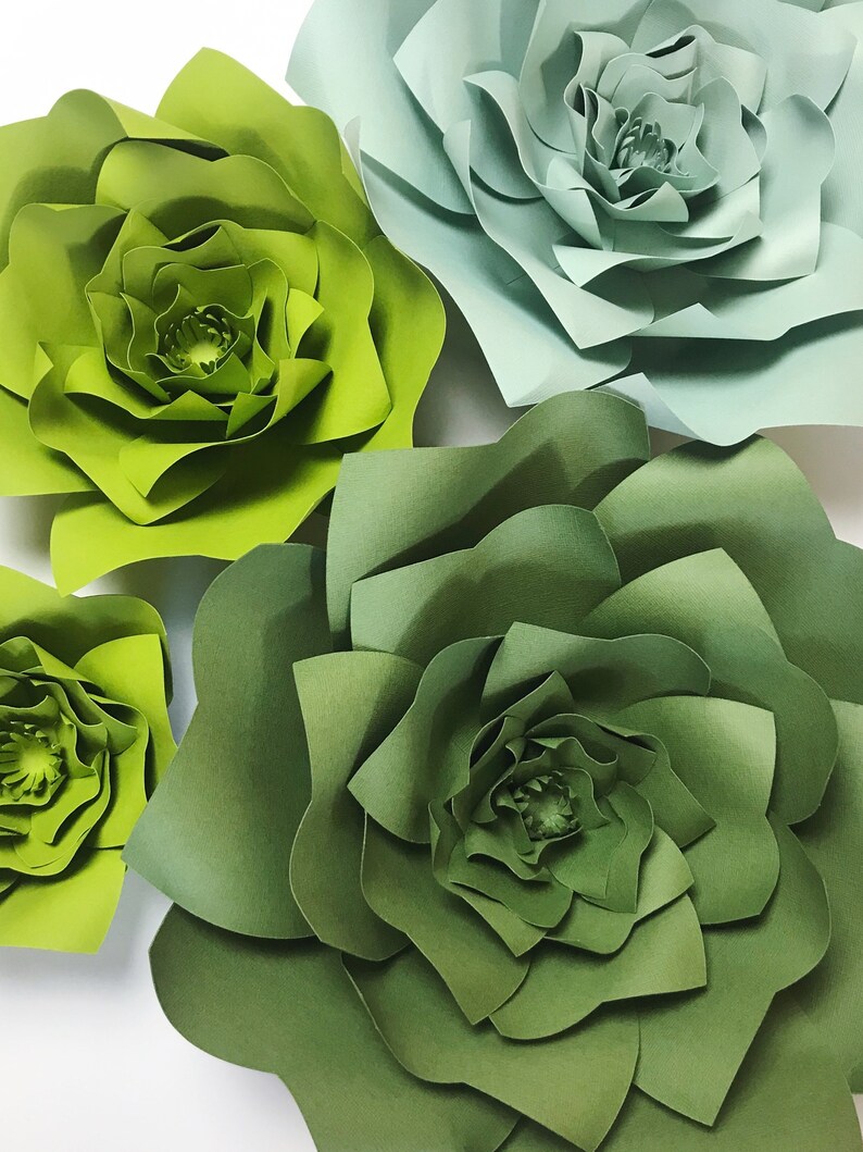 Paper Flower Succulent Paper Flower Backdrop Paper Flower Etsy
