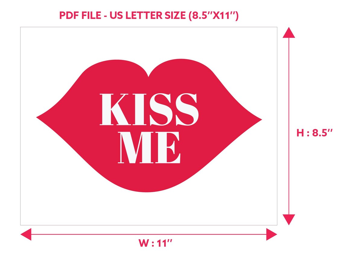 Valentine's Day Party Theme Photo Booth Printable Props, Happy ...