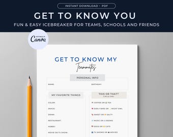 Get to Know My Team Printable Employee Favorites Survey Team Building Game Get to Know Coworkers Work Birthday Gift Questionnaire Work Party