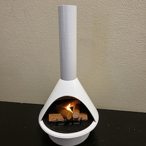 Mid-Century Modern Mini Fireplace: With Grate Retro Tealight LED, Timer Included image 17